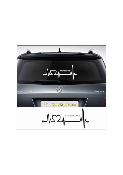 Nabız Atışı Kalp Araba Sticker, Oto Sticker