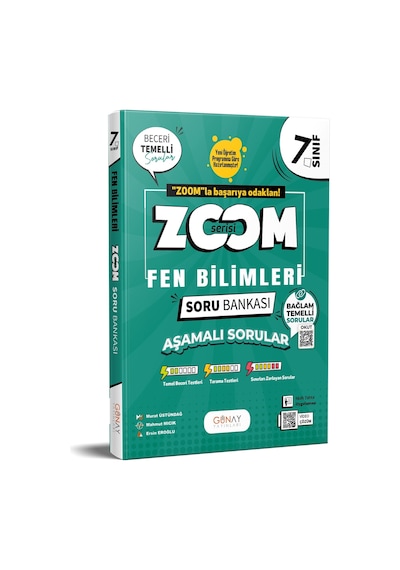 7. Sınıf Fen Bilimleri Zoom Soru Bankası Günay Yayınları