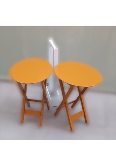 Çanta Zigon Sehpa Oval Model İkili Takım Ahşap Mdf Hardal Renk Uyumu El Yapımı