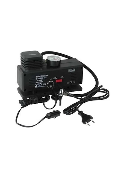 220 Volt-12 Volt 250 Psi Kompresör Lastik Hava Şişirme Oto Pompası Fişli Ve Çakmaklı Yage-843 5545