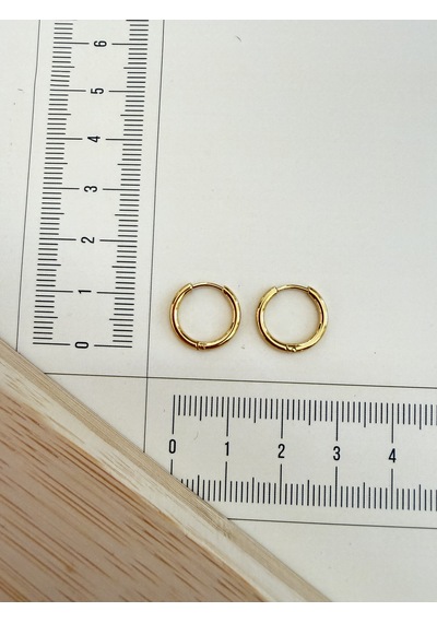 316 L Cerrahi Çelik 1,6mm 10mm Çelik Halka Küpe Gold Altın