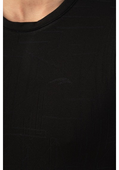 Maraton Active Slimfit Erkek Bisiklet Yaka Kısa Kol Koşu Siyah T-Shirt 821075-Siyah