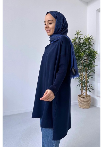 Kahijab Mira Merserize Tunik - Lacivert