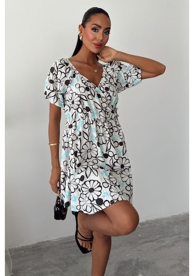 Lijuri Lindsey Çiçek Desenli Elbise 2276-10 R6-g-k4 Multi