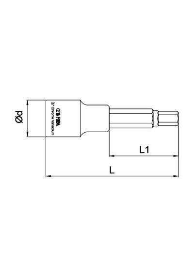 Ceta Form 1-2'' Allen Uçlu Lokma Uzun Tip 12 Mm