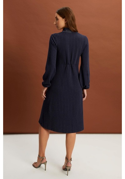 Alexander Gardi Alexandergardı Şal Kruvaze Yaka Pırıltılı Elbise B21-700701 001