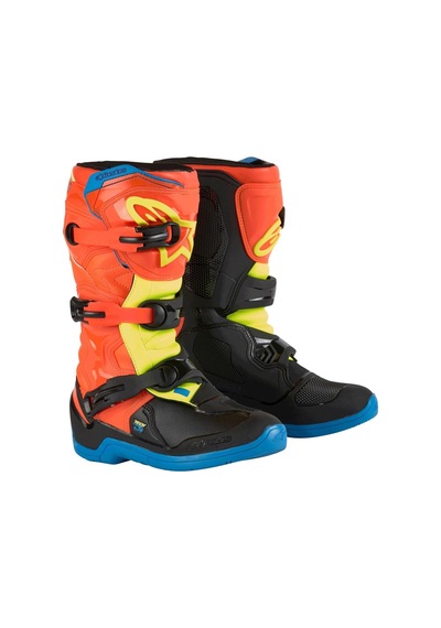 Alpinestars Tech 3s Kros Genç Motosiklet Botu Oranj Mavi Sarı
