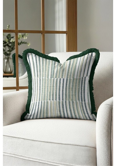 Modern Çizgili Geometrik Desenli Saçaklı Yastık Kılıfı - Soyut Siyah Püsküllü Kırlent Kılıfı Derin Lagün Nektar Modern Çizgili Geometrik Desenli Saçaklı Yastık Kılıfı - Soyut Siyah Püsküllü Kırlent Kılıfı Derin Lagün Nektar