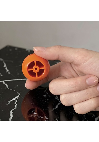 15 Adet Sert Plastik Düğme Yuvarlak Top Turuncu Dolap Mobilya Mutfak Dolabı Çekmece Kulbu Kulpu Kulplar