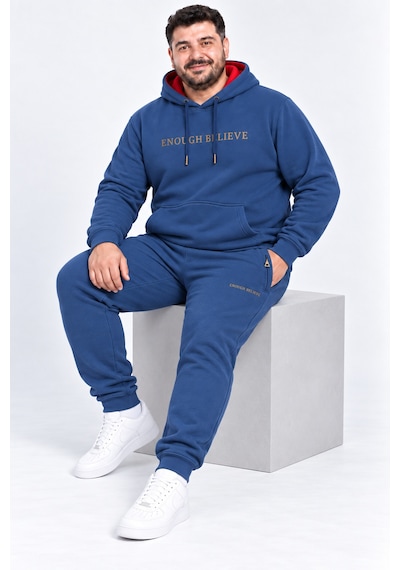 Fore Sport Erkek Kapüşonlu 3 İplik Şardonlu Battal Boy Eşofman Takımı Çok Renkli
