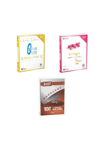 2027 2027 Tyt Üçdörtbeş Paragraf Sıfır Risk + Kimya Soru + Anla Kazan Paragraf Deneme 3'lü Set