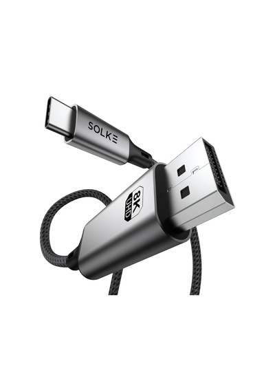 Usb-c To Displayport 1.4 Kablo 2 Metre 8k 60hz 4k 144hz 2k 240hz Type-c To Dp Monitör Kablosu T Standart