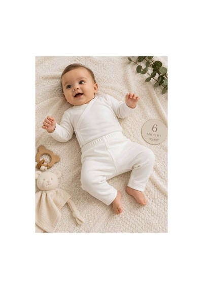 H&c Coolboy H&c Bebek Patiksiz Alt Pantolon %100 Pamuk Esnek Belli Yumuşak Dokulu 0-36 Ay Krem