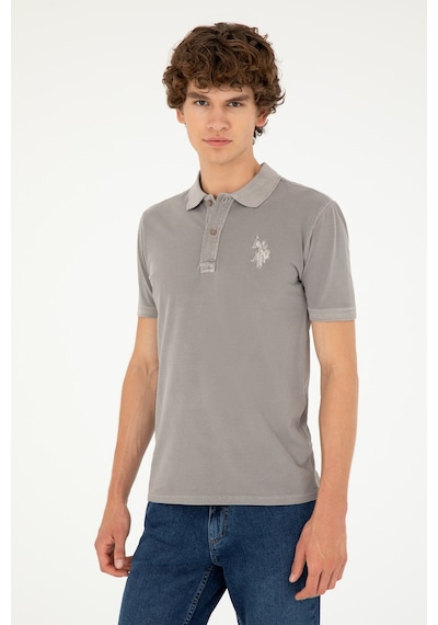 U.S. Polo Assn. Erkek Slim Fit Polo Yaka Koyu Gri Basic Tişört 50294207-VR080 U.S. Polo Assn. Erkek Slim Fit Polo Yaka Koyu Gri Basic Tişört 50294207-VR080