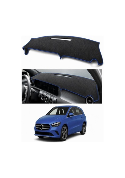 Mercedes-benz - B-serisi 2005+ Uyumlu Torpido Koruma Kılıfı - Mavi Şeritli