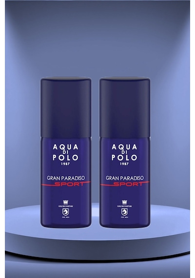 Gran Paradiso Sport Metal Şişe 100 Ml Edp 2'li Erkek Parfüm Seti Odunsu