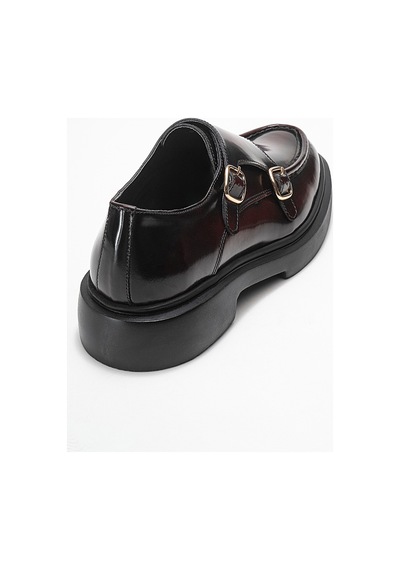Dericlub Erkek Kemerli Loafer Ayakkabı Gerçek Deri T575 Bordo