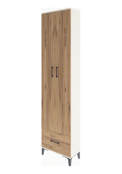 Arges Dolap 5 Raflı Tek Çekmeceli 2 Kapaklı 60x30x243 Aytaşı-çam Aytaşı