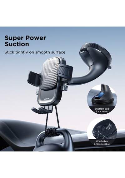Joyroom Jr-ok6 Araç Ön Cam Telefon Tutacağı Siyah