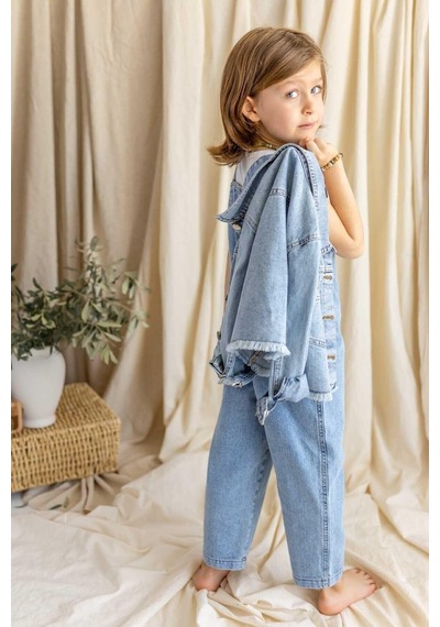 Oliven The Kid Oliventhekid Unisex Kot Ceket Mavi Mavi