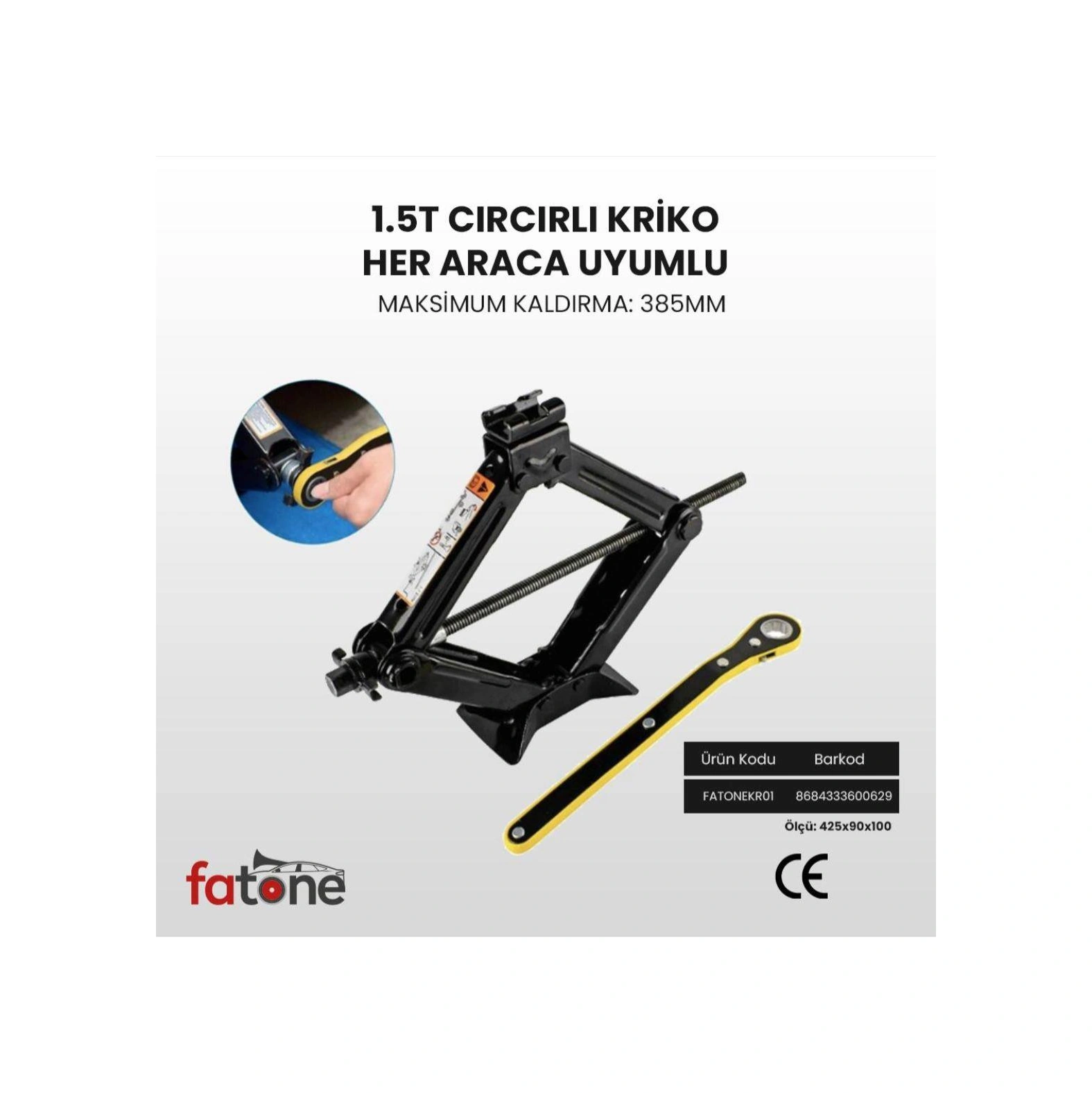 Fatone 1,5 Ton Cırcırlı Kriko