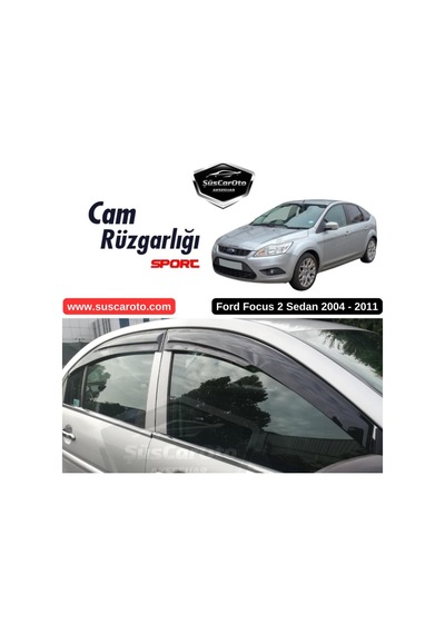 Ford Focus 2-2.5 Sedan 2004-2011 Uyumlu Mugen Cam Rüzgarlığı Seti Piano Black 4'lü Ithal 00