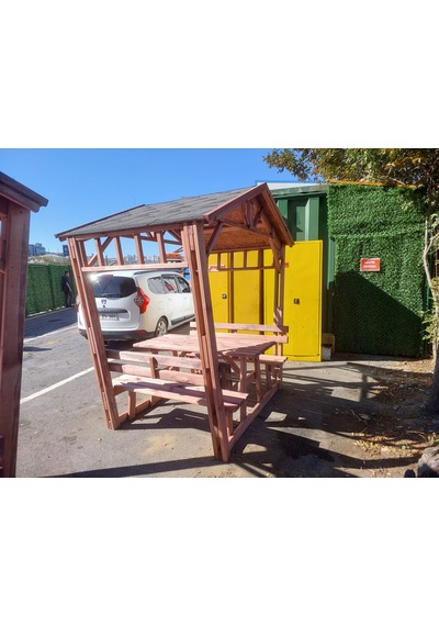 Banklı Pergola Çardak Gölgelik P43 Maun