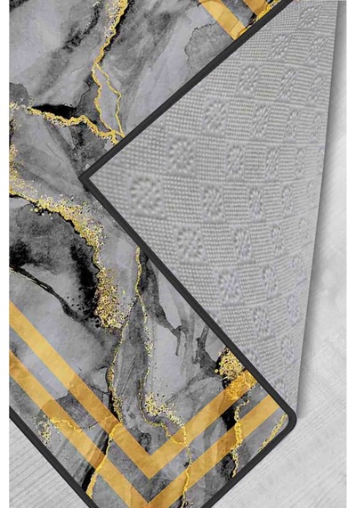 Rovigo Home Dijital Baskı Yıkanabilir Kaymaz Taban Salon Halısı RVG0310-SD004 Çok Renkli