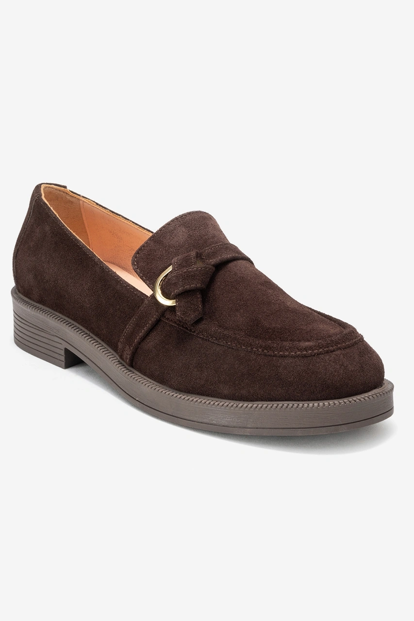 Luvishoes Luvi Shoes Galea Kahverengi Süet Tokalı Hakiki Deri Kadın Loafer Ayakkabı Kahve Süet Luvishoes Luvi Shoes Galea Kahverengi Süet Tokalı Hakiki Deri Kadın Loafer Ayakkabı Kahve Süet