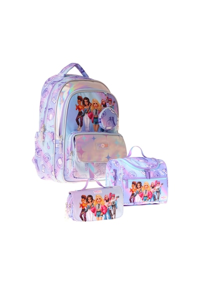 Wow Generation Üçlü İlkokul Okul Çanta Seti - Lila - Very Nice Baskılı - Kız Çocuk - Setwg-w6080a