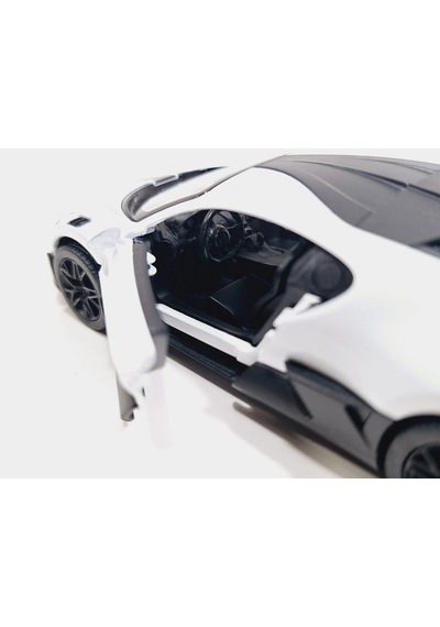 Kinsmart 1:36 Ölçek Metal Bugatti Divo Diecast Çek Bırak Araba Beyaz