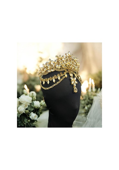 Alınlıklı Gelin,kına,nişan,söz,after,bride,party Taç Sarı - 694981883 Sarı