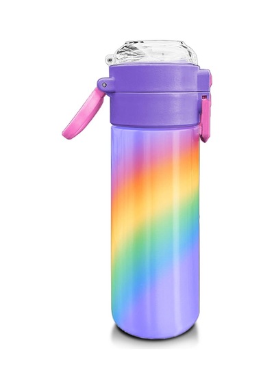 Coral High Kids Renk Geçişli Desenli Pipetli Ve Direkt İçim Çelik Termos 500 Ml 31863 Rose Gold