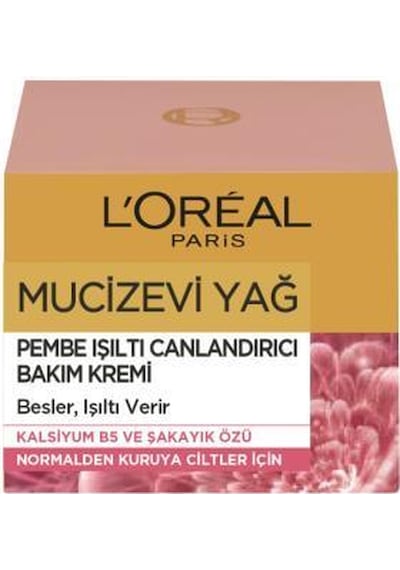 L'Oreal Paris Mucizevi Yağ Pembe Işıltı Canlandırıcı Bakım Kremi 50 ML