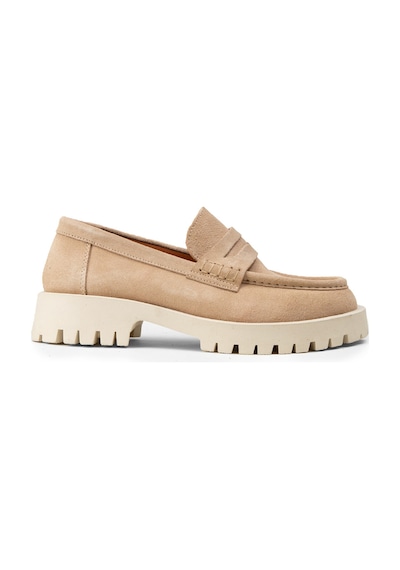 Deery Kadın Hakiki Süet Bej Loafer Ayakkabı - 02034zbejc01 Bej