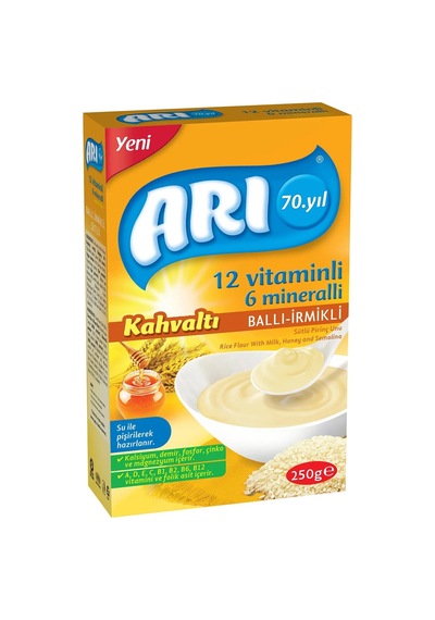 Arı Mama Kahvaltı Sütlü Ballı İrmikli Pirinç Unu 250 G