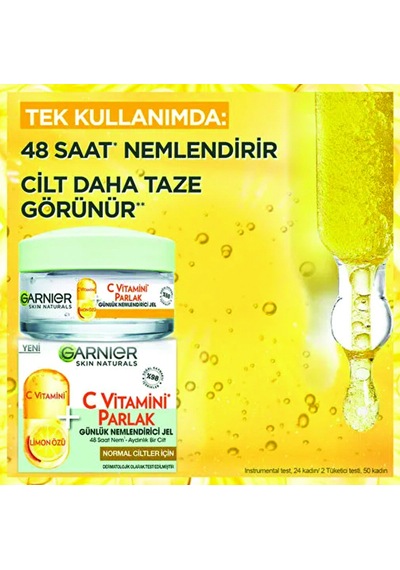 2 Adet Garnier C Vitamini Parlak Günlük Nemlendirici Jel 50 Ml