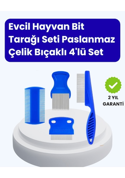 Evcil Hayvan Bakımı İçin Dayanıklı Ve Çok Amaçlı Tarak Seti 4 Parça