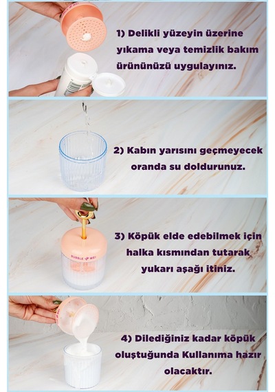 Köpük Yapıcı Yüz Vücut Yıkama Köpüğü Foam Cup Bubble Kabarcık Yapıcı- Bubble Mei