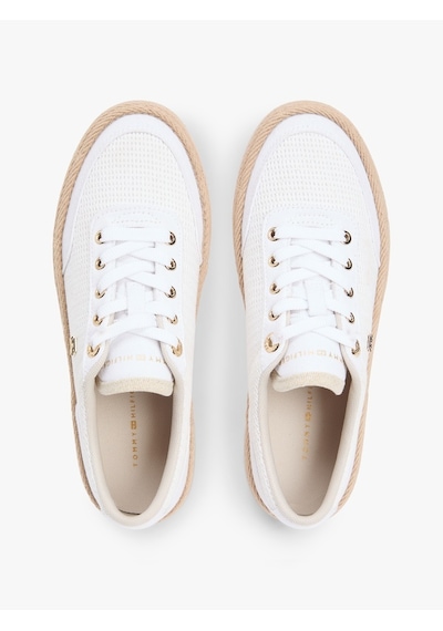 Tommy Hilfiger Th Foxıng Platform Rope Kadın Beyaz Sneakers - Fw0fw09173