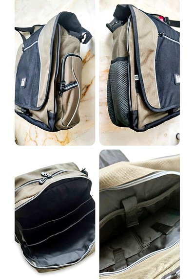 Ful - Parkway Haki/siyah Gündelik Laptop Messenger Postacı Omuz Çantası Haki-siyah