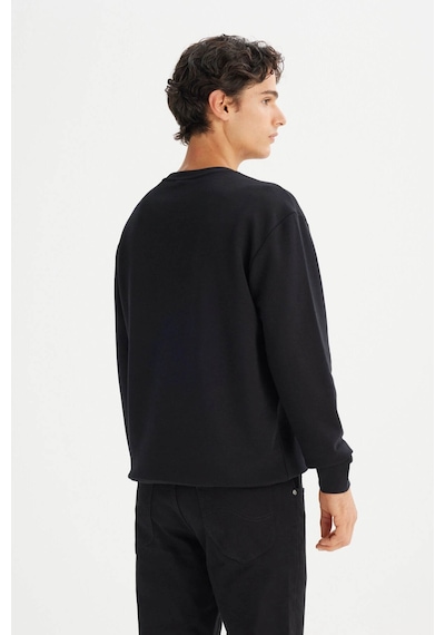 Lee Pamuklu Regular Fit Normal Kesim Bisiklet Yaka Siyah Erkek Sweatshirt L2520361001 Siyah