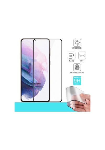 Microsonic Samsung Galaxy Uyumlu S21 Fe Seramik Matte Flexible Ekran Koruyucu Siyah