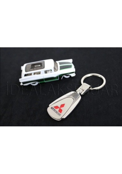 Mitsubishi Metal Oval Anahtarlık Şık Kaliteli Aksesuar Çanta Araba New