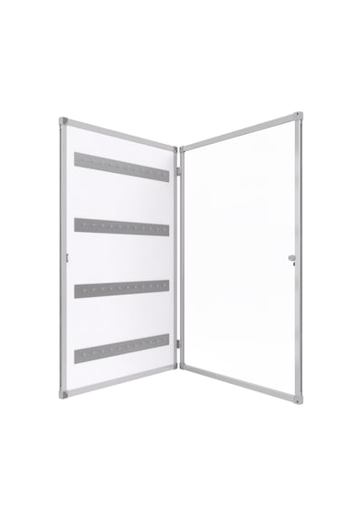40x55 Cm 40'li Anahtar İnce Alüminyum Kapaklı Dolap-pan349 Gri