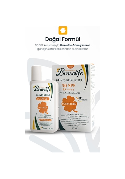Aydınlatıcı Ton Eşitleyici C Vitamini Nemlendirici Vegan Güneş Koruyucu Krem Spf 50+