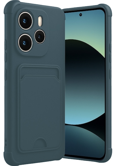 Xiaomi Redmi Note 14 4g Uyumlu Kelvin Kartvizitli Silikon - Koyu Yeşil