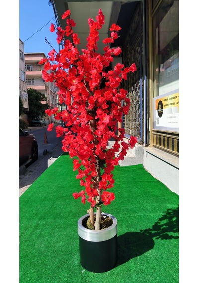 Rüzgar Yapay Çiçekçilik 140 Cm Fuşya Bahardali Ağacı Fusya