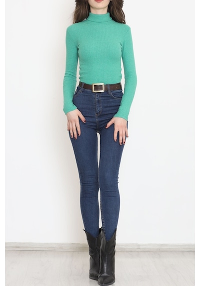 Mokashopin - Balıkçı Yaka Body Yeşil - 8338.1567. 001