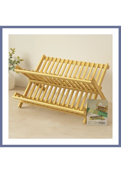 Bezos Bambu Tezgah Üstü Bulaşıklık Ve Tabaklık 46x33 Cm Dlra Çok Renkli